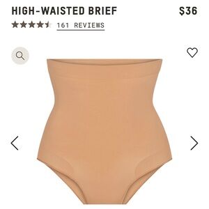 Skims High Waisted Brief Shapewear - Ochre